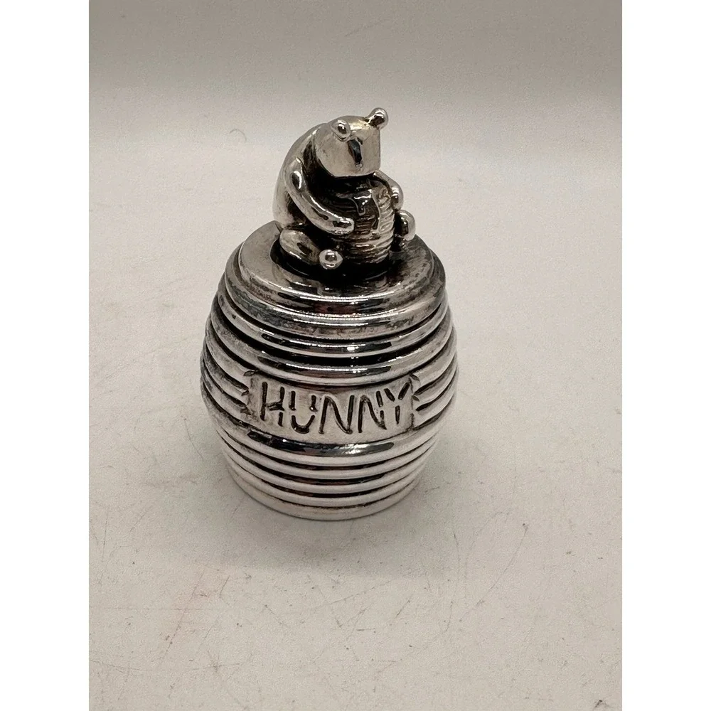 Lunt Disney Winnie The Pooh Hunny Trinket Box W550 Silver Plated Japan Vintage
